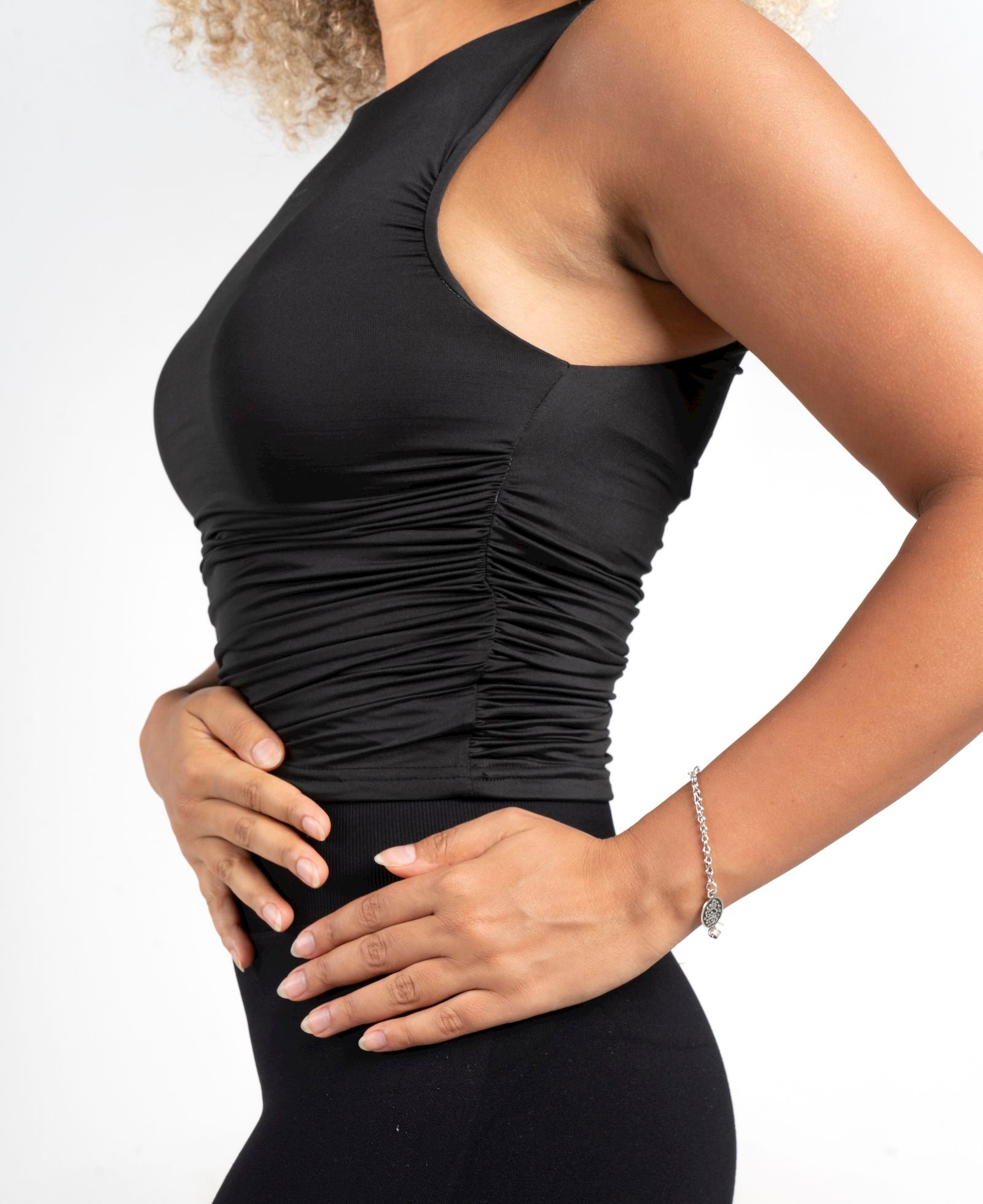 Cinched Sleeveless Top