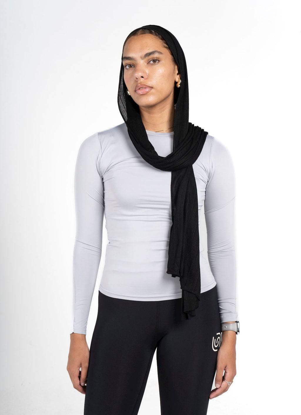Basic Long Sleeve Top - Light Grey