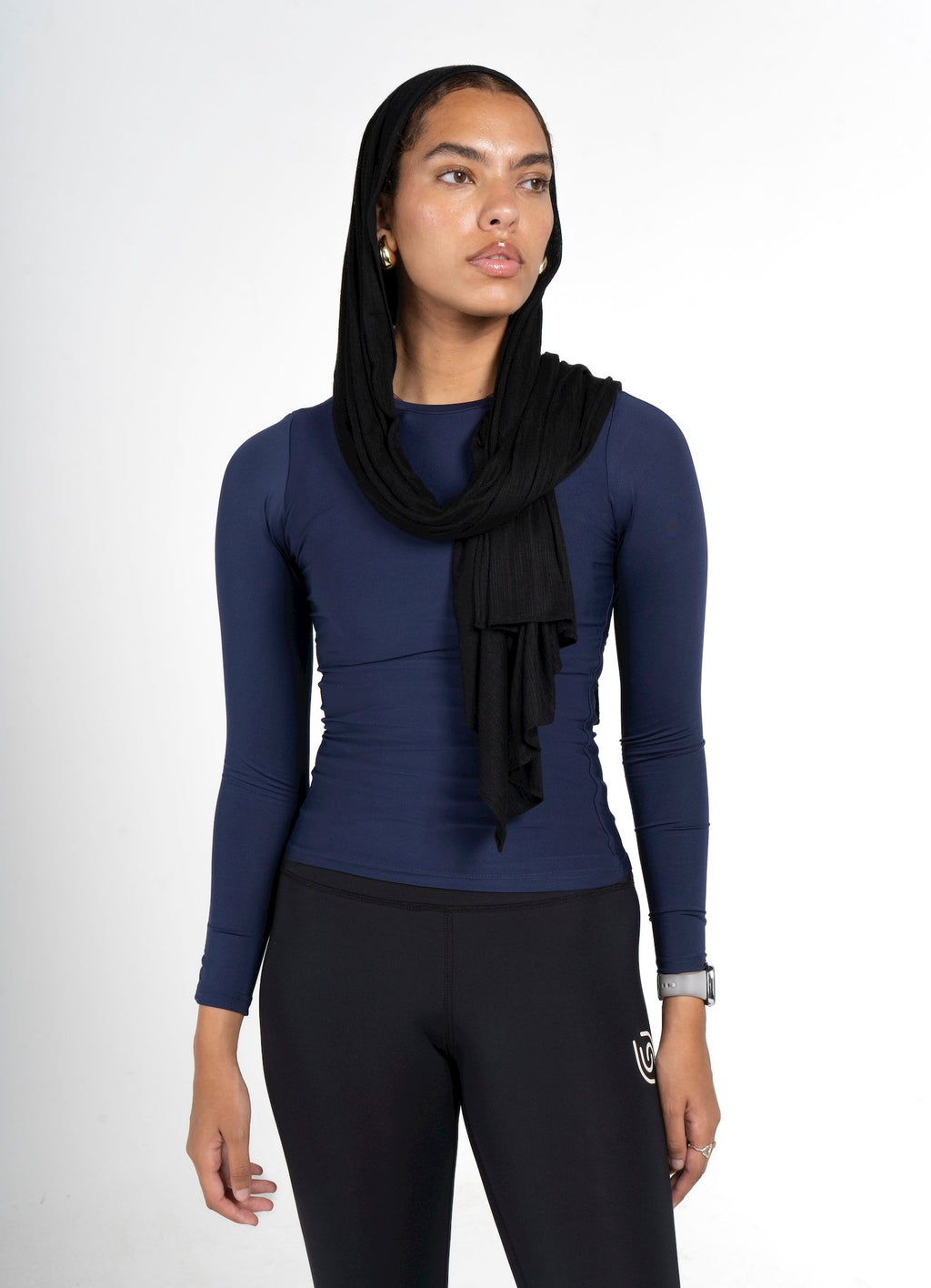 Basic Long Sleeve Top - Navy