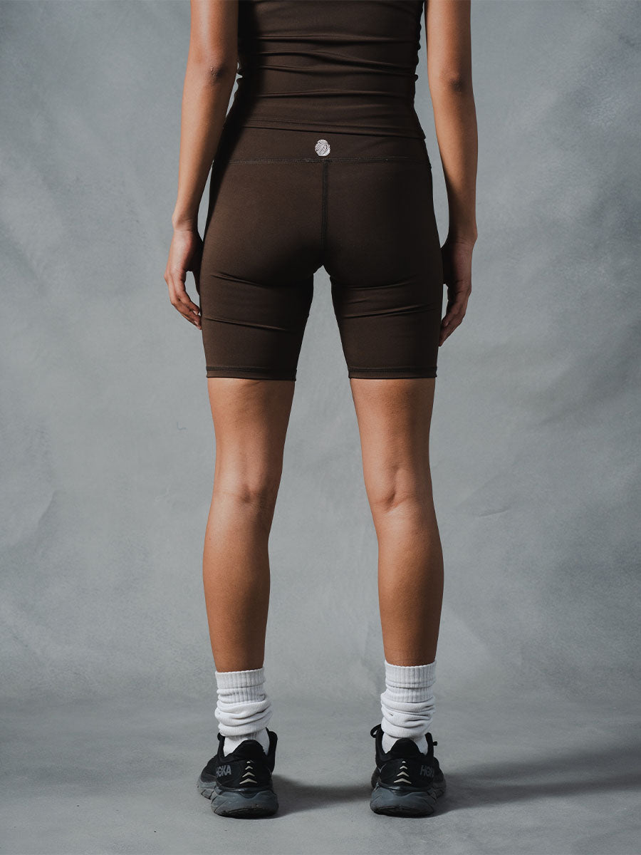 Compression Seamless biker Shorts - Brown
