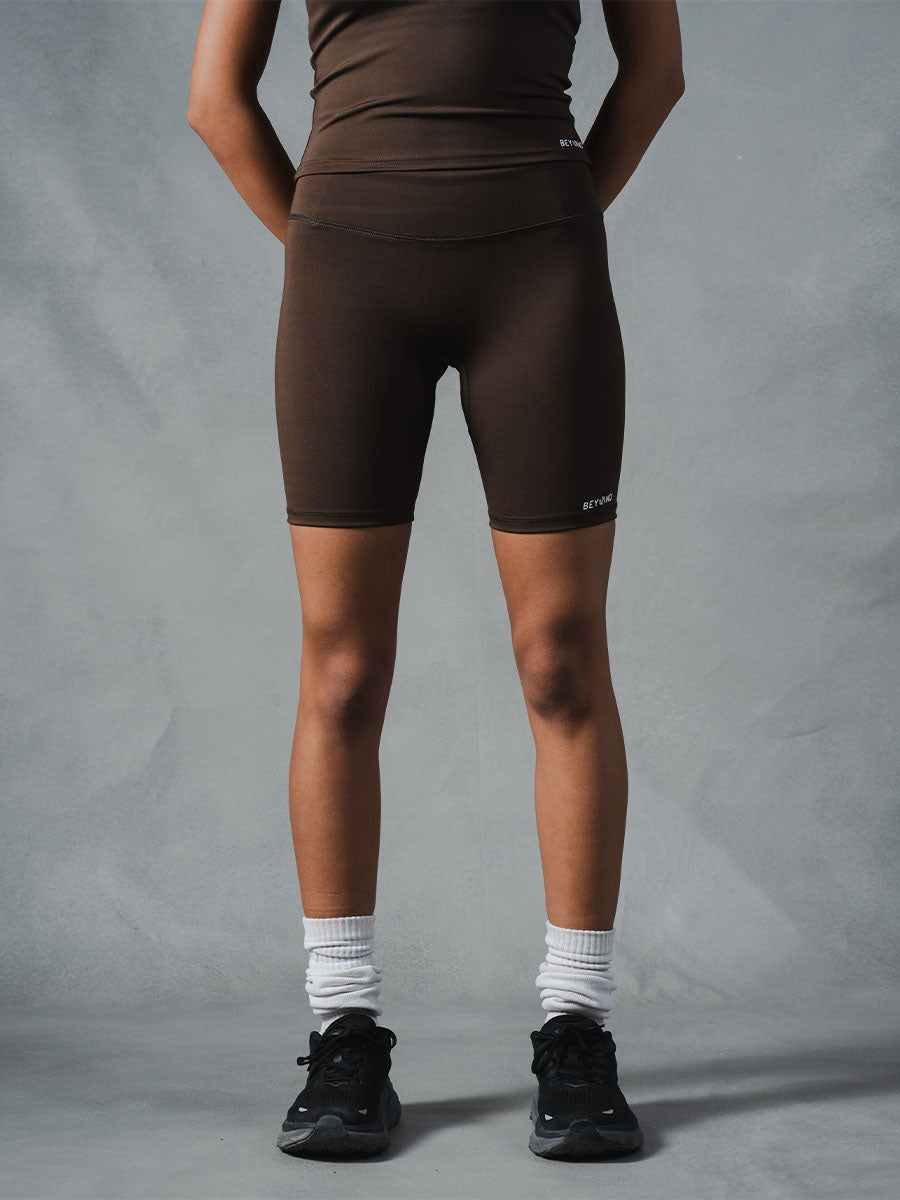 Compression Seamless biker Shorts - Brown