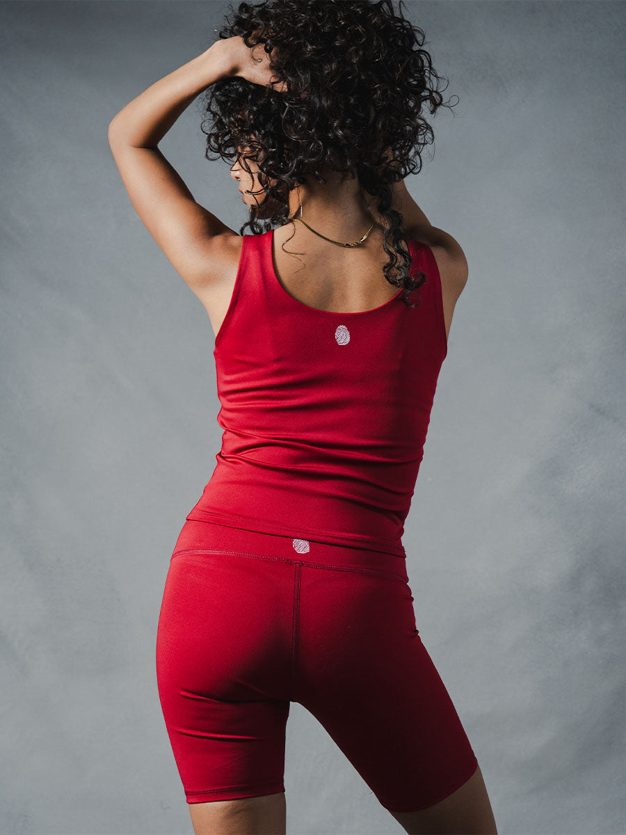 Compression Seamless Biker Shorts - Red