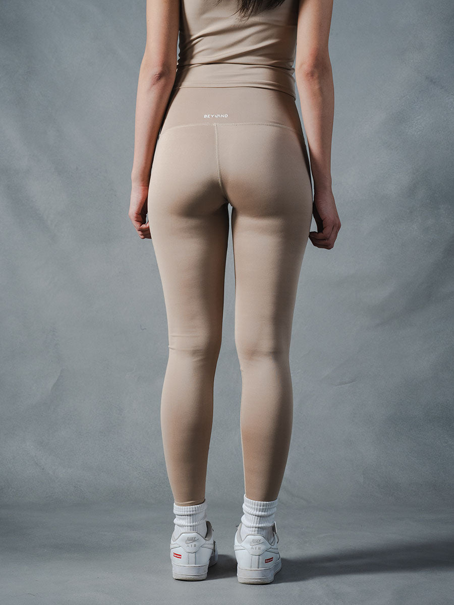 Compression Seamless Leggings - Beige