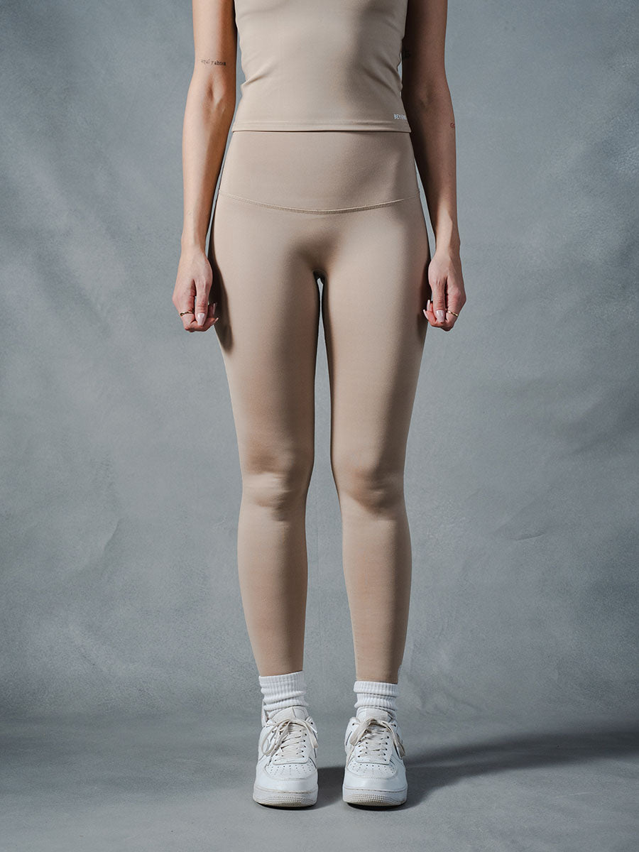 Compression Seamless Leggings - Beige