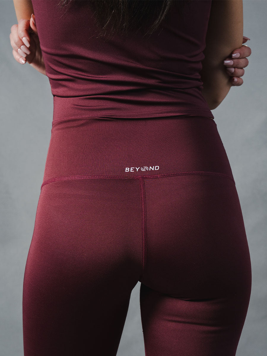 Compression Seamless Leggings - Burgundy