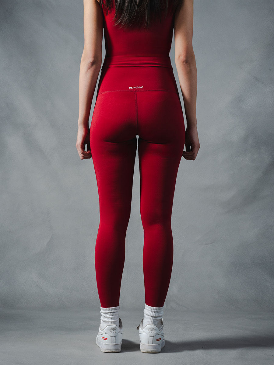 Compression Seamless Leggings - Red