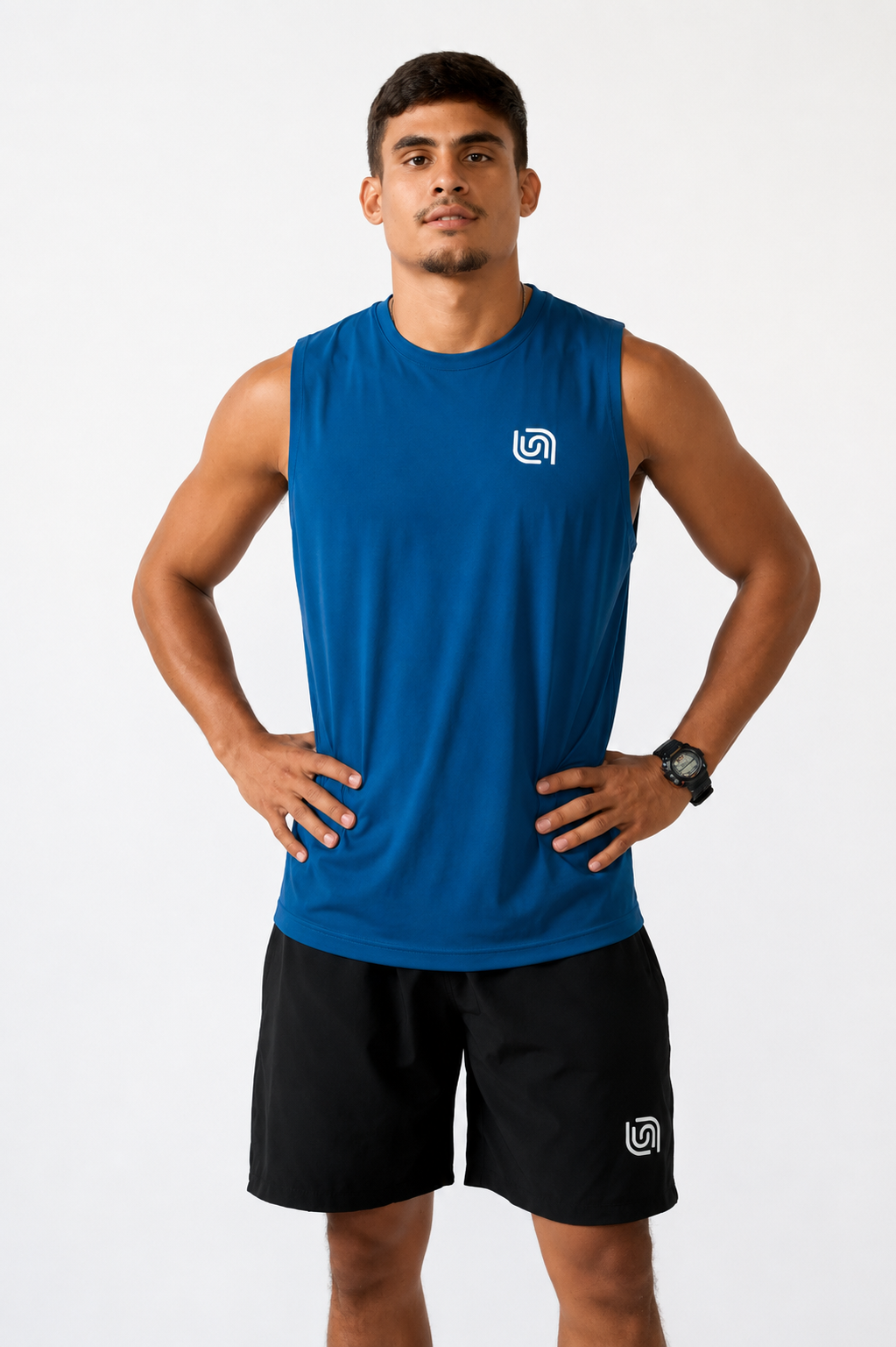 Essential Sleeveless Top - Steel Blue