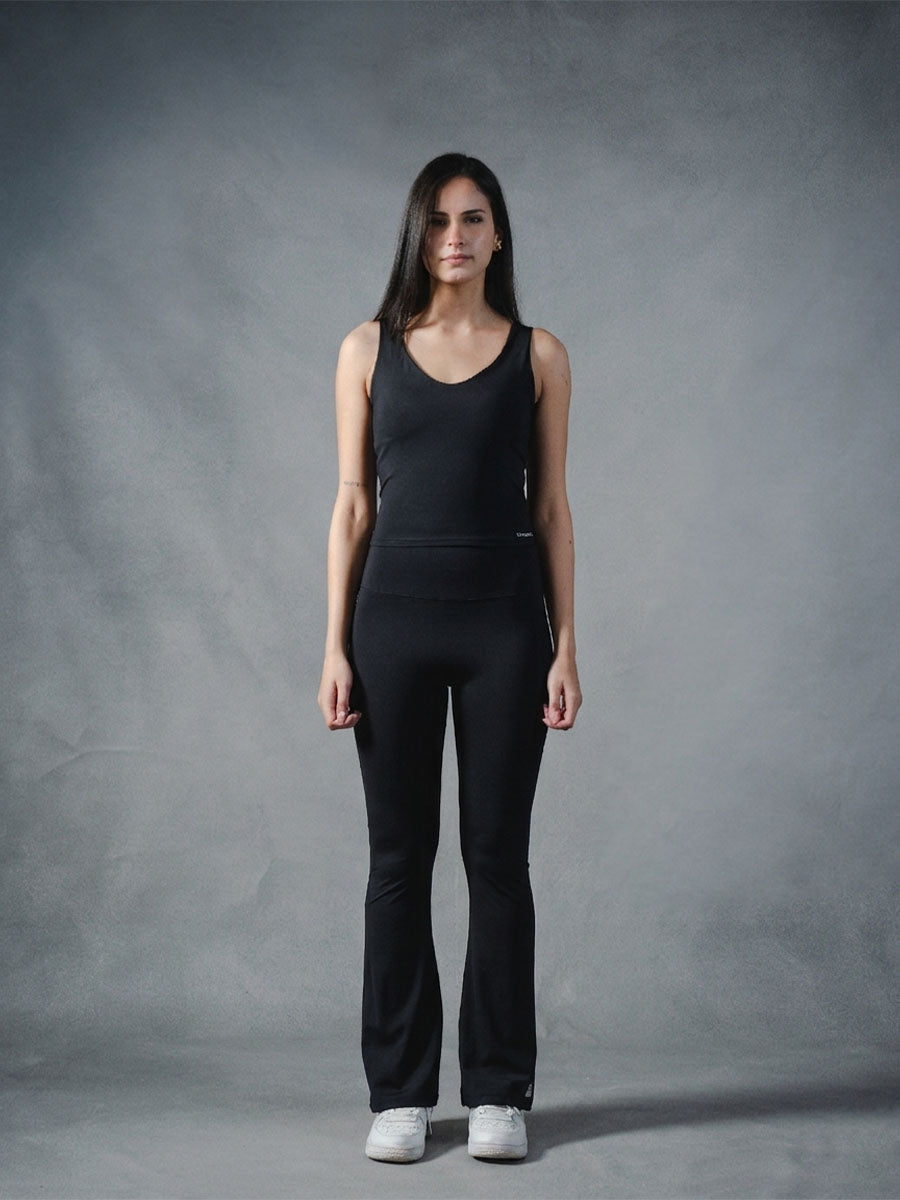 Compression Seamless Flare Pants - Black