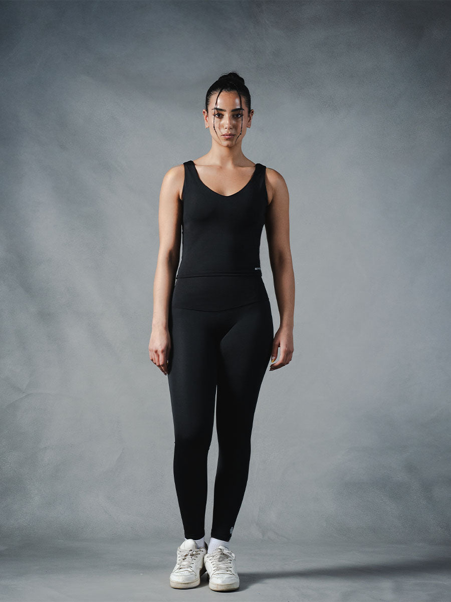 Compression Sleeveless Top - Black