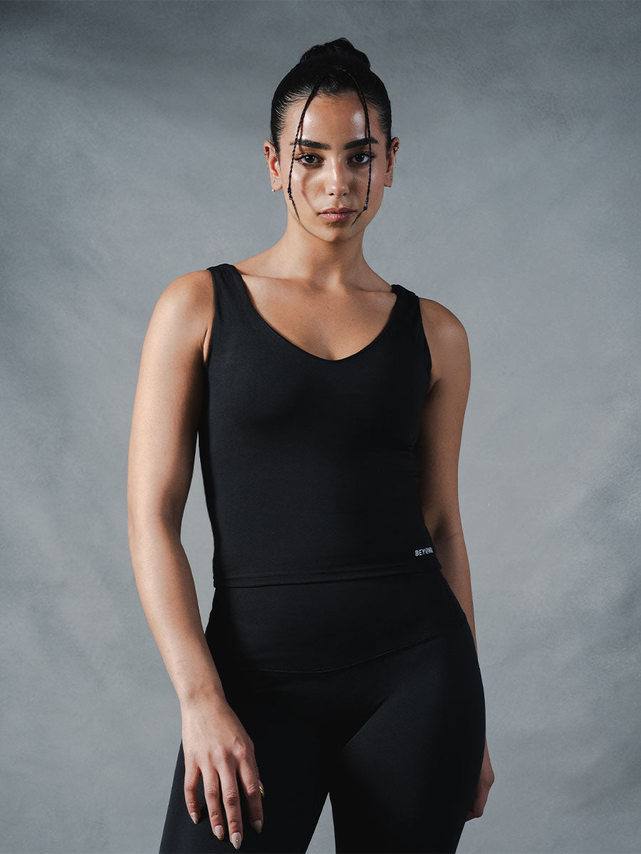 Compression Sleeveless Top - Black
