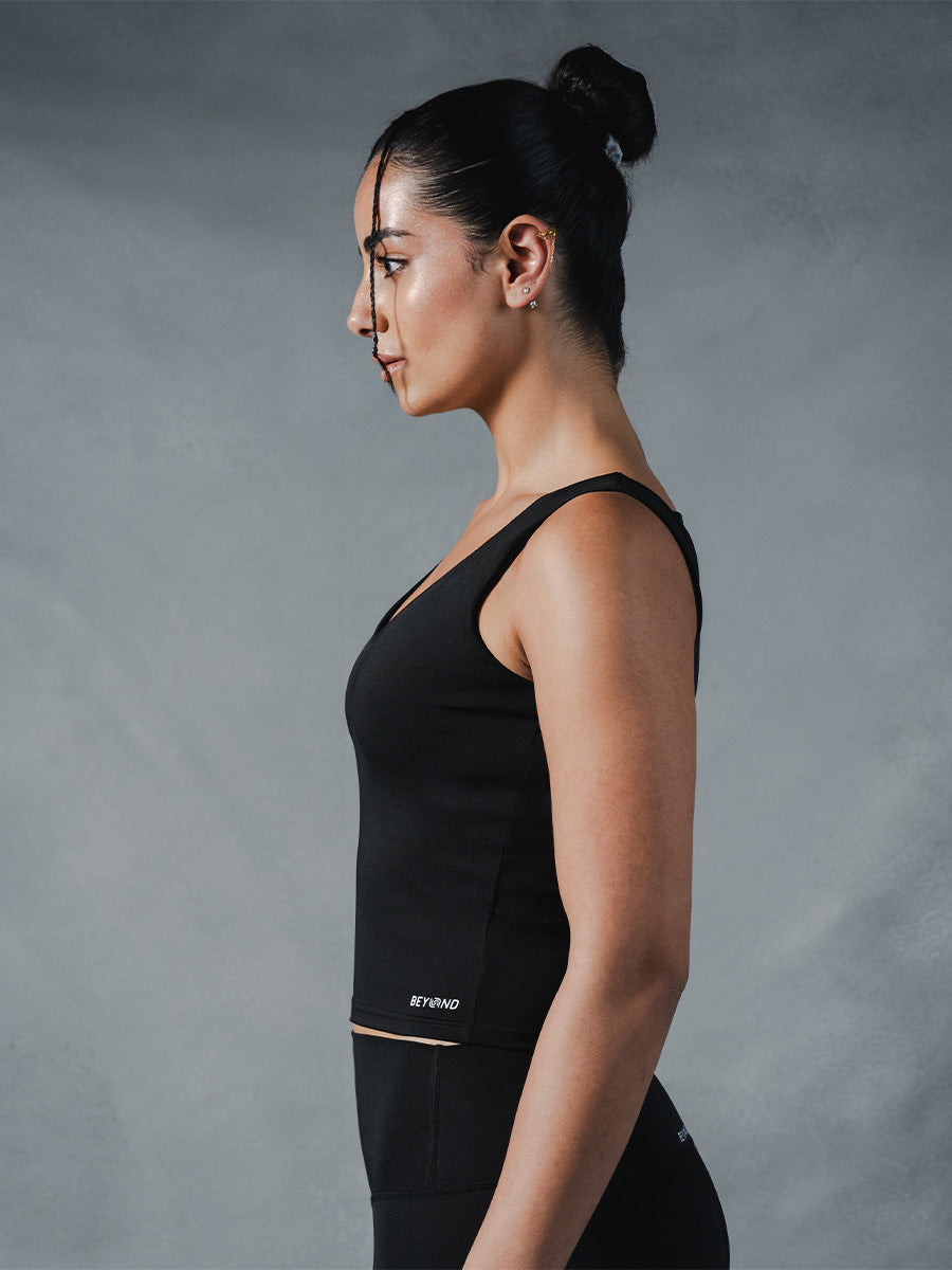Compression Sleeveless Top - Black