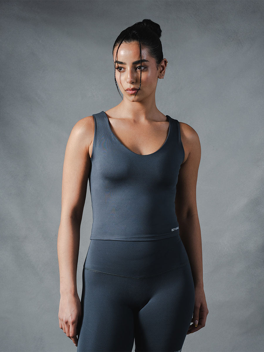 Compression Sleeveless Top - Grey