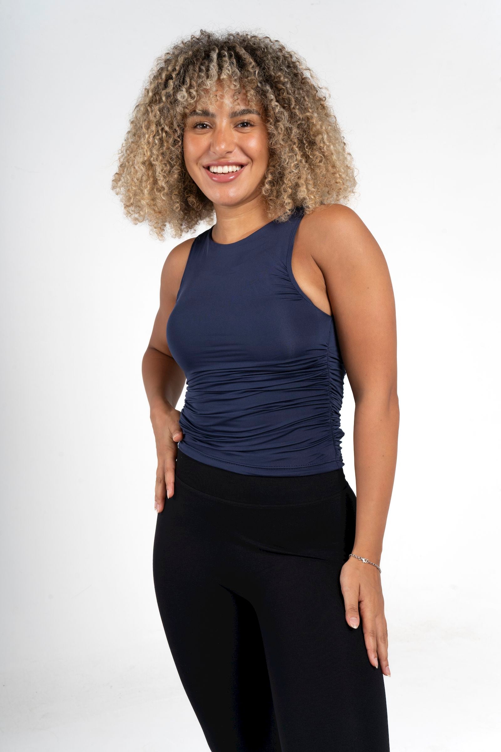 Cinched Sleeveless Top