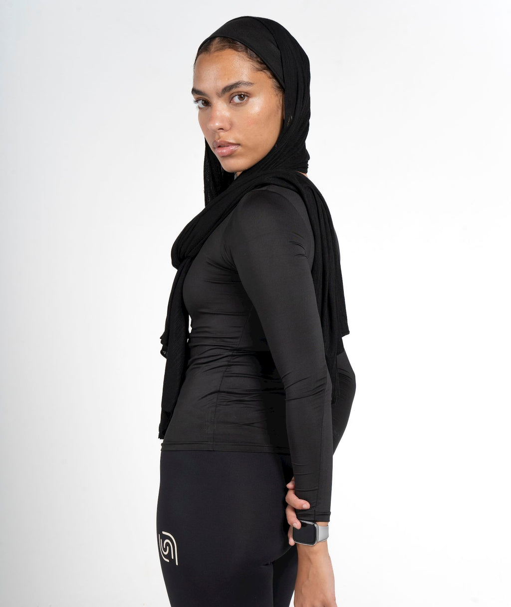 Boat Neck Long Sleeve Top