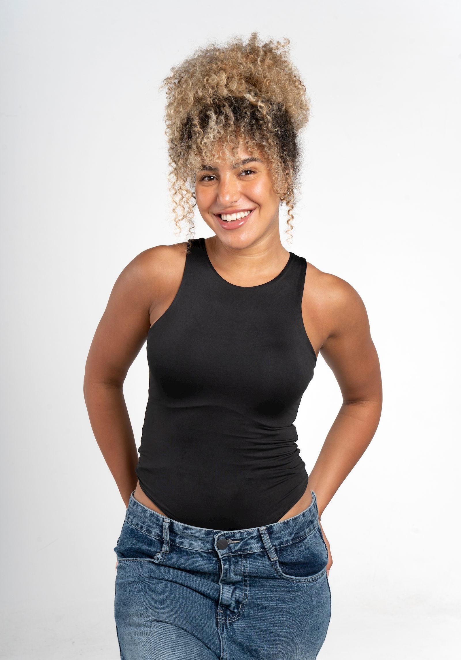 Boat Neck Sleeveless Bodysuit